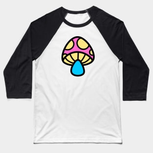 Pansexual/Panromantic Mushroom Discrete Pride Flag Baseball T-Shirt